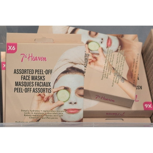 7th Heaven Assorted Peel-Off Face Masks, 6 Pack - in package