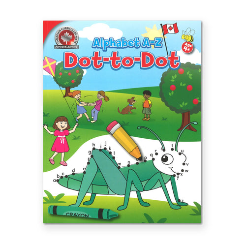 Canadian Curriculum Press Alphabet A-Z Dot-to-Dot Activity Book (Age 4+)