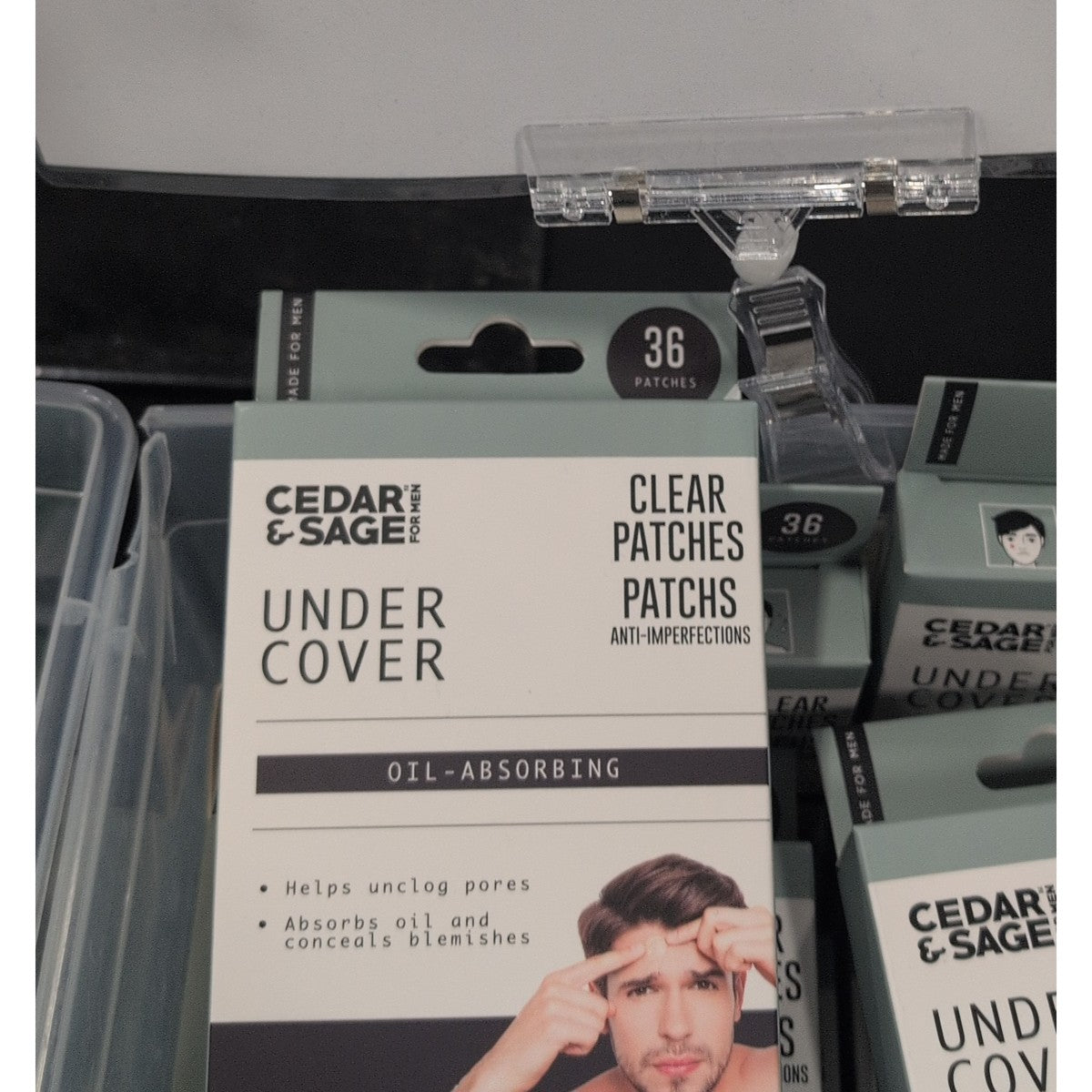 Cedar & Sage for Men Under Cover Oil-Absorbing Clear Blemish Patches, 36 Count - in package
