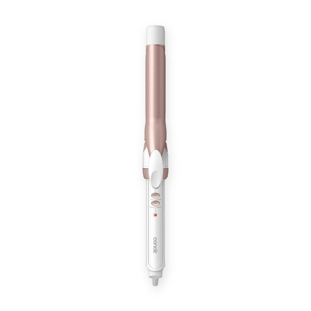 Conair Double Ceramic 1 1/2 inch curling iron, white handle with rose gold barrel
