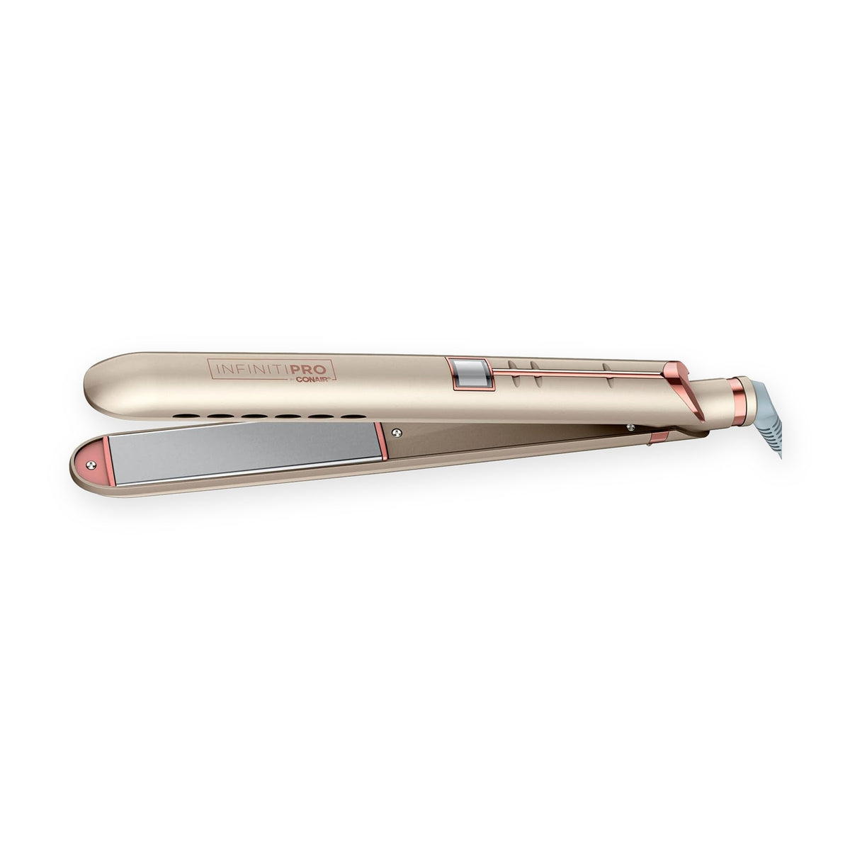 Conair InfinitiPRO Frizz Free 1 inch titanium ceramic flat iron in champagne