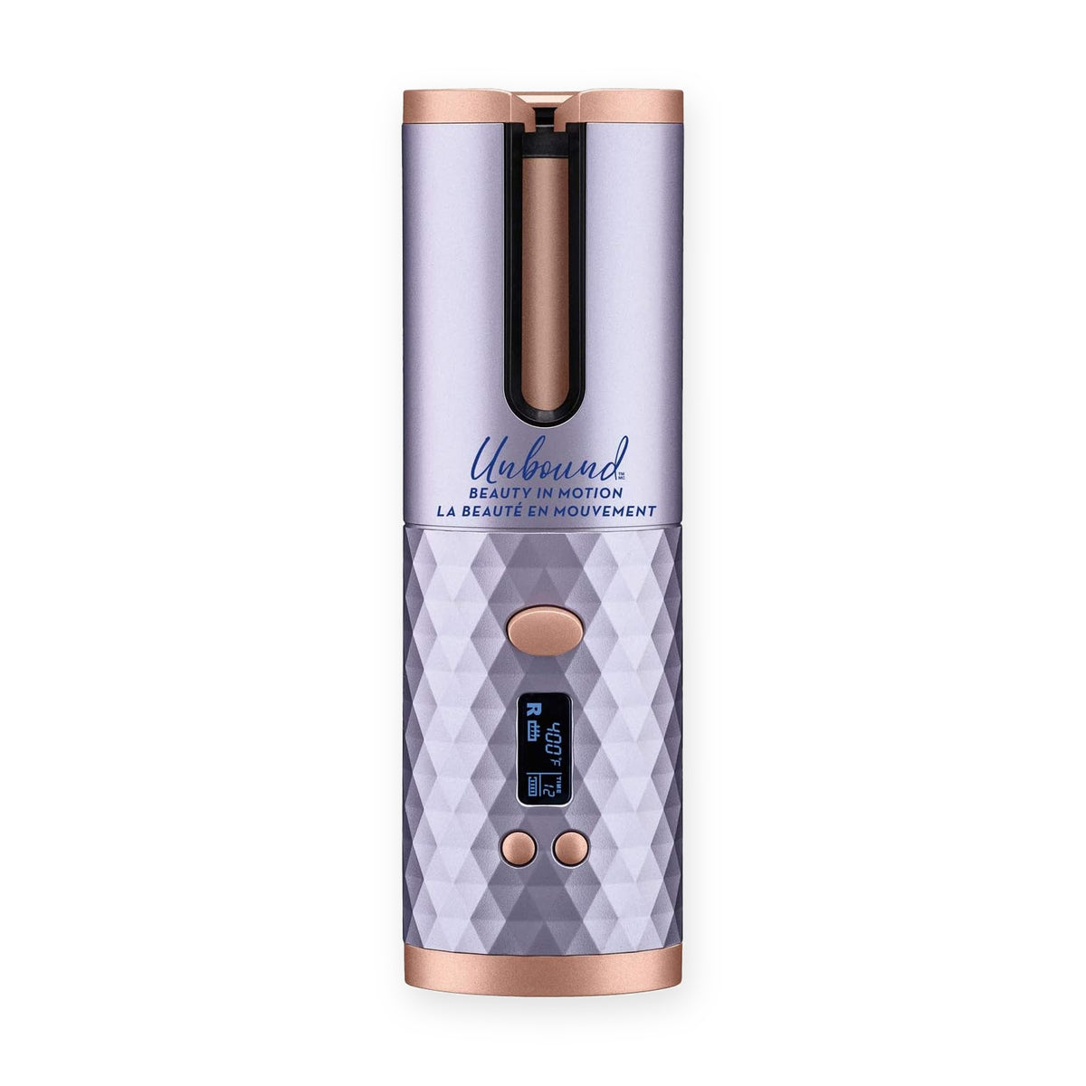 Conair Unbound cordless auto curler in lavender and rose gold