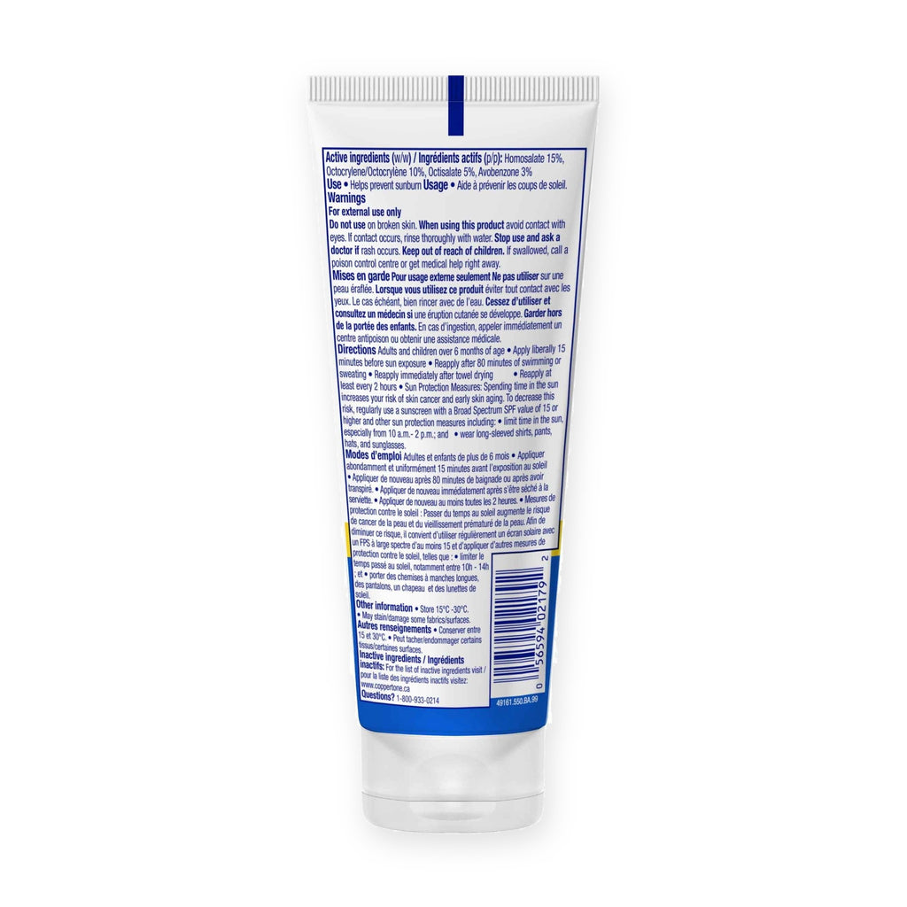 Coppertone Sport Face Sunscreen Lotion SPF 50 74 mL, back