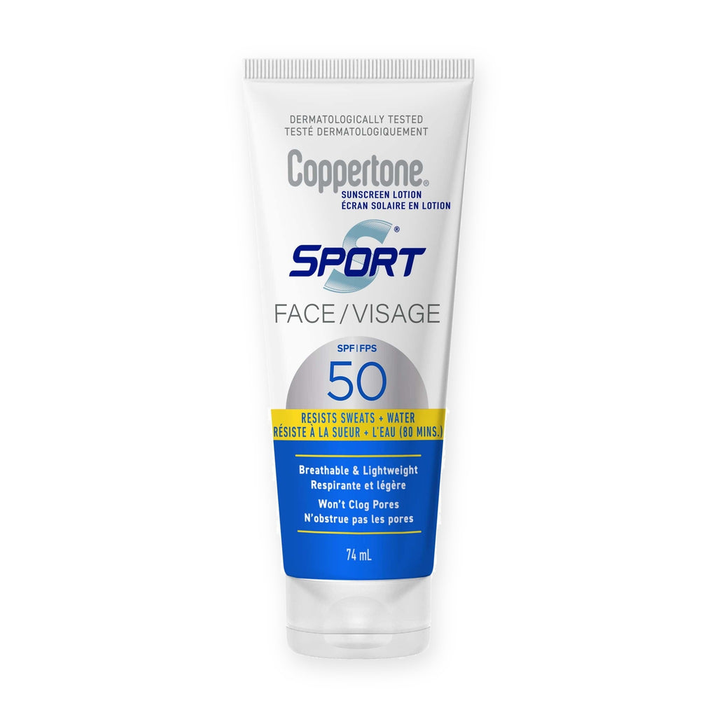 Coppertone Sport Face Sunscreen Lotion SPF 50 74 mL, front