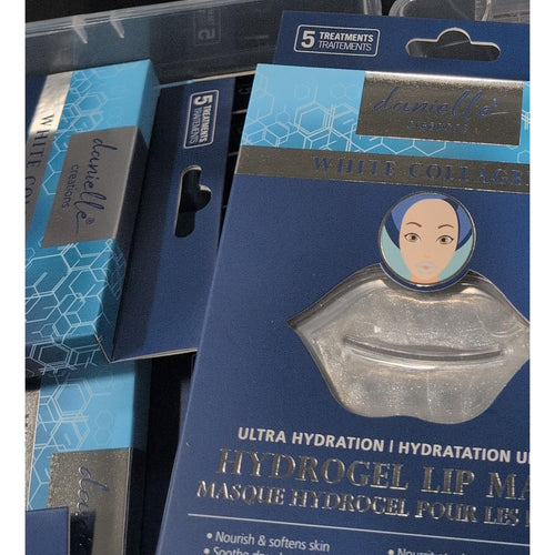 Danielle Creations White Collagen Hydrogel Lip Mask, 5 x 3.2 g - in package