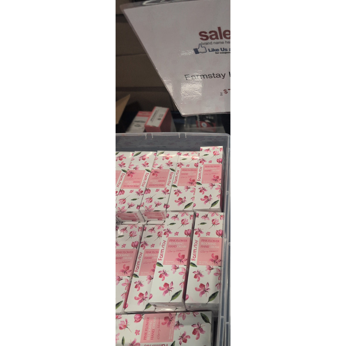 Farm Stay Pink Flower Blooming Hand Cream in box