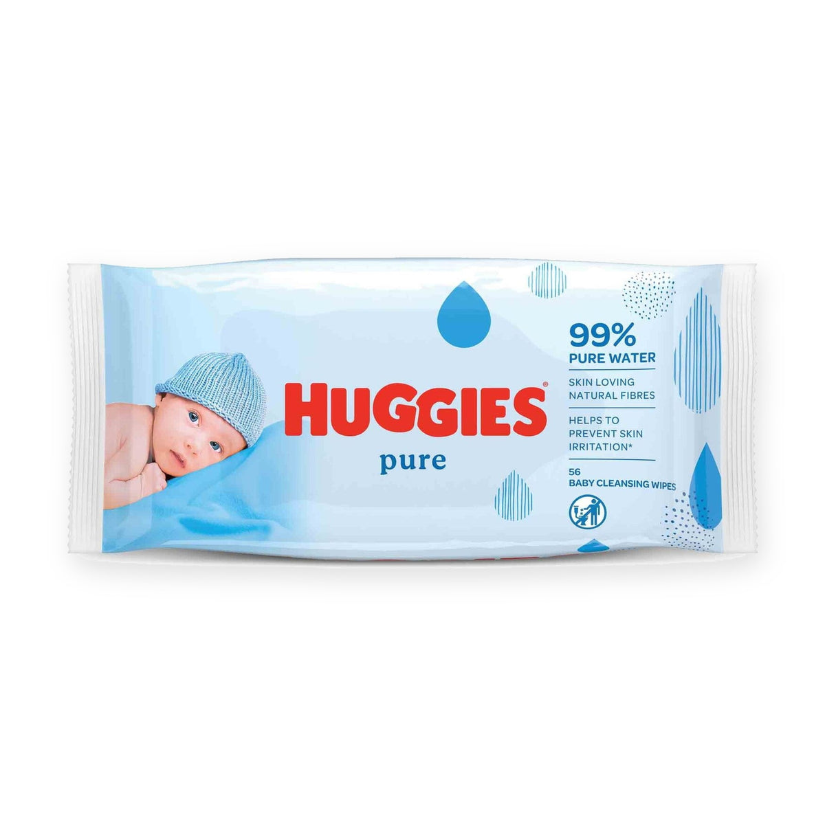 Huggies Pure Baby Wipes, 99% Pure Water, 56 Count