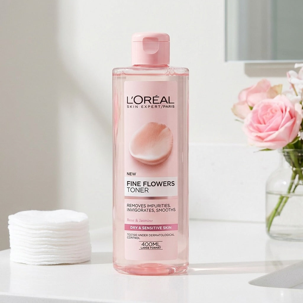 L'Oreal Paris Fine Flowers Cleansing Toner 400 mL lifestyle photo 1