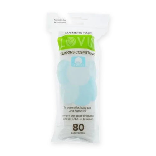 LOVU Cosmetic Cotton Pads, 80 Count
