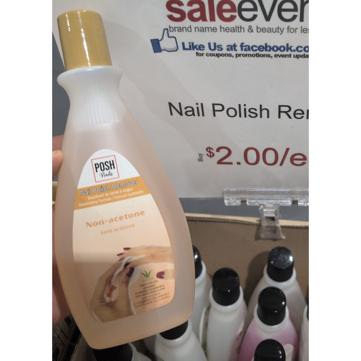 POSH Nails Non-Acetone Nail Polish Remover, Moisturizing Formula 236 mL