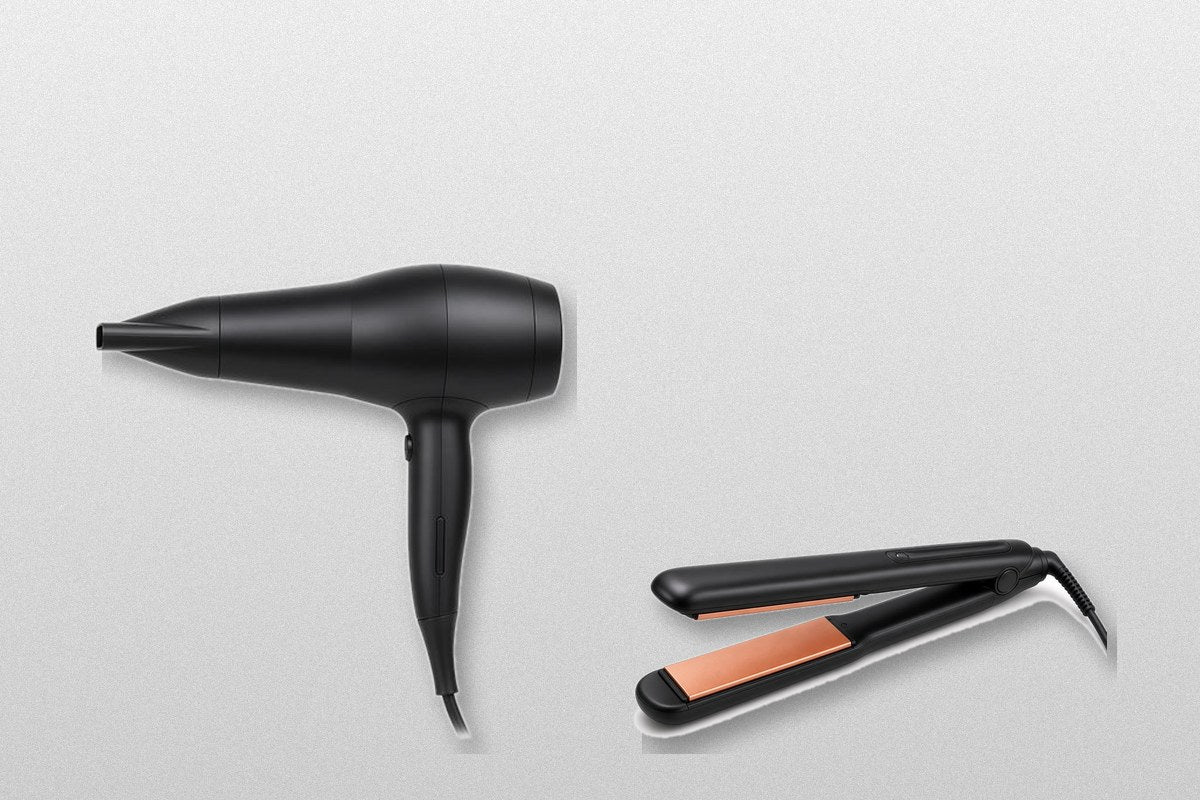 Hot Tools hair dryer and Revlon straightener on sale